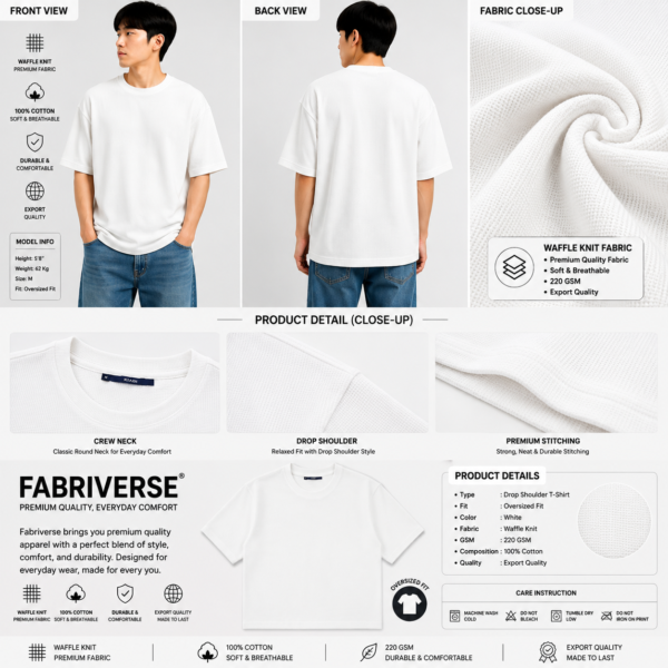 Premium Waffle Drop (White)