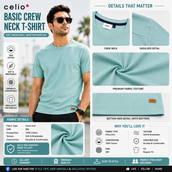 Premium Mock Neck (Mint)