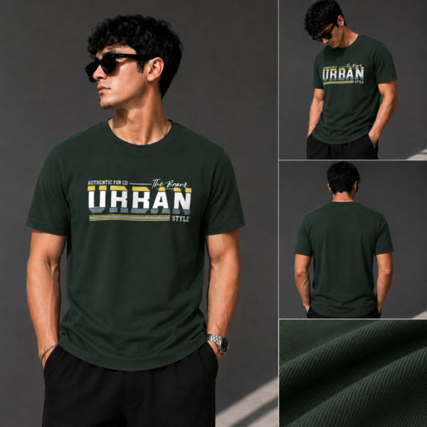 Printed Basic T-Shirt (B.Green)