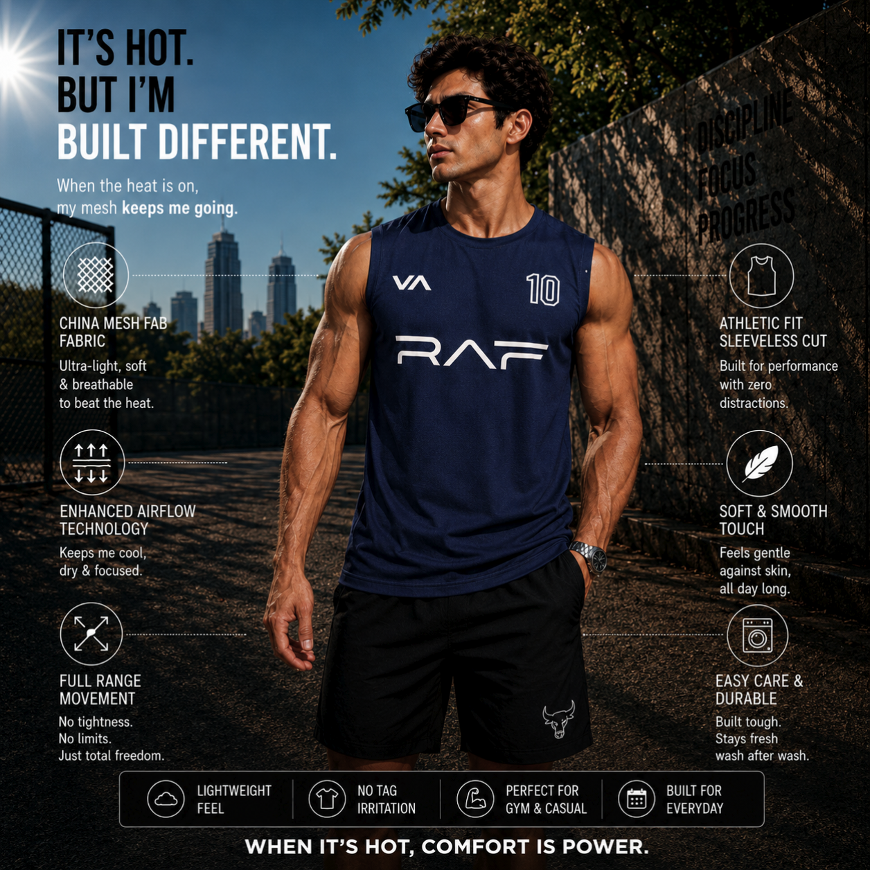 Premium Mash Tank Top (Navy)