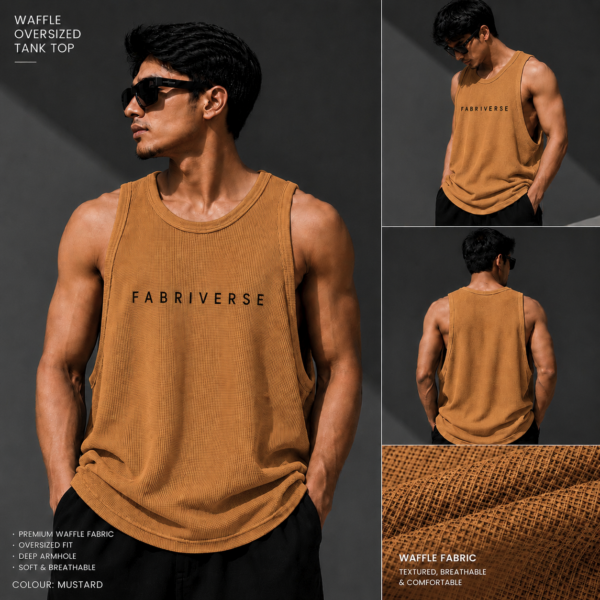 Premium Waffle Tank Top (Brown)
