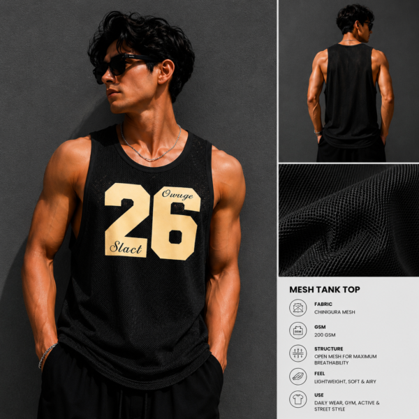 Premium Mash Tank Top (Black)