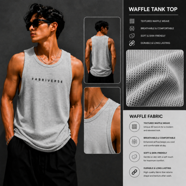 Premium Waffle Tank Top (Grey)
