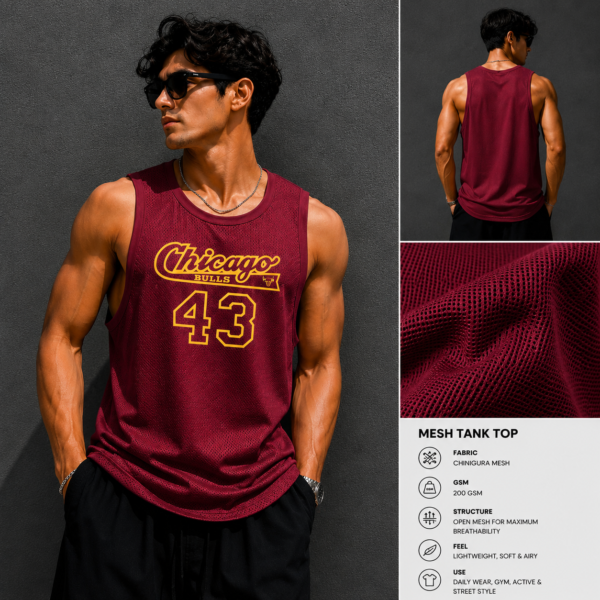 Premium Mash Tank Top (Maroon)
