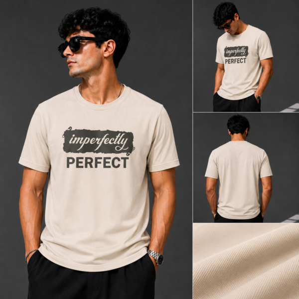 Printed Basic T-Shirt (Biscuit)