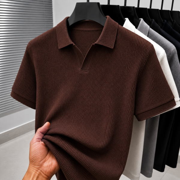 Premium Waffle Cuban Polo (Coffee)