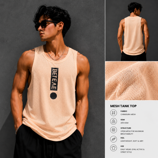Premium Mash Tank Top (Cream)