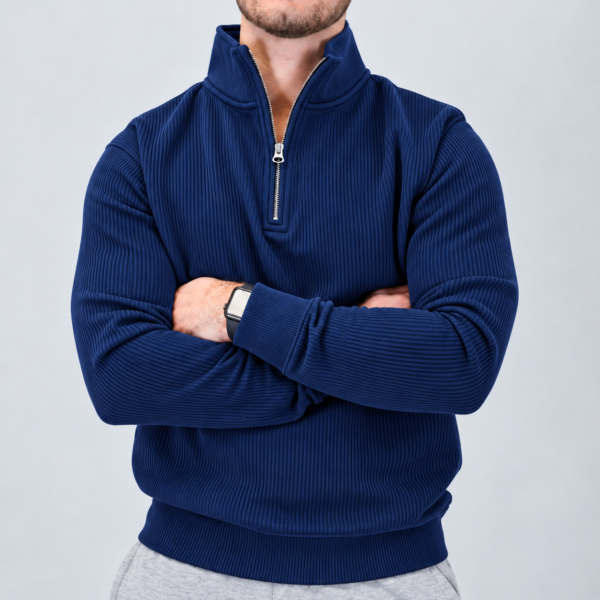 Premium Half Zipper Sweatshirt (Navy)