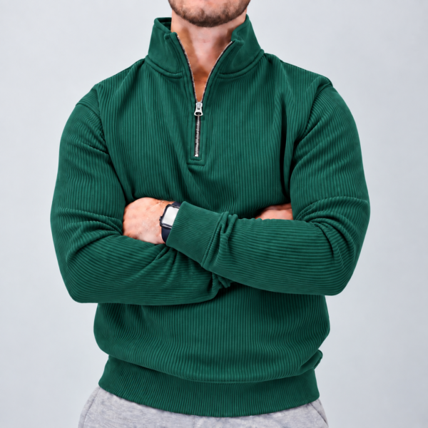 Premium Half Zipper Sweatshirt (B.Green)