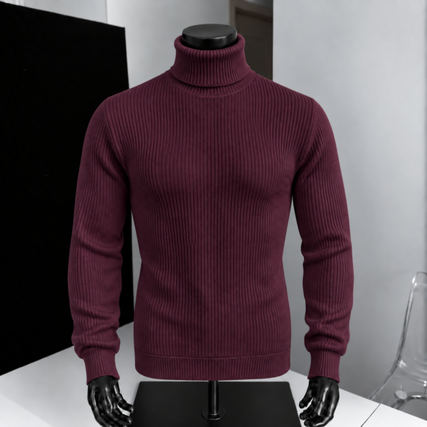 Premium Turtle Neck (Deep Wine)